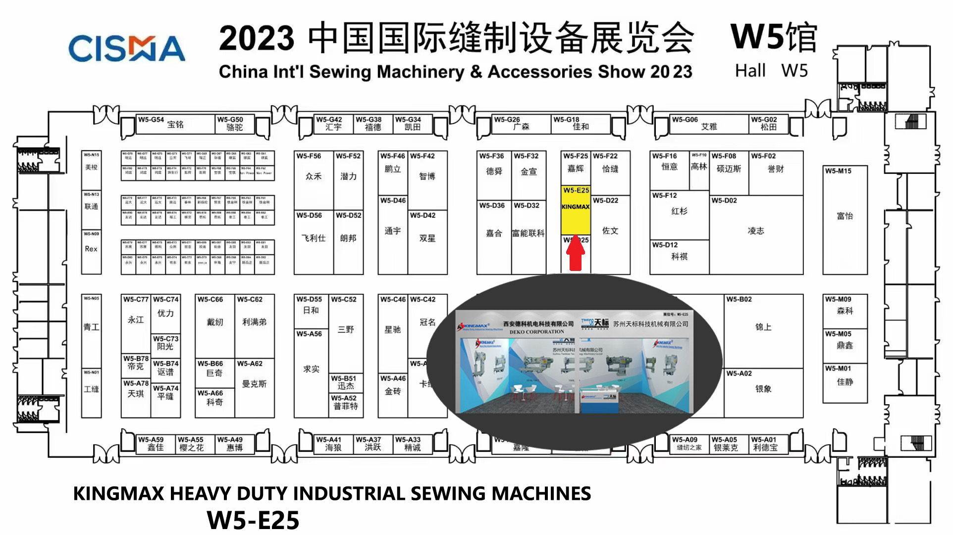 Máquina de costura industrial resistente CISMA 2023 (W5-E25) KINGMAX